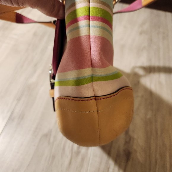 Euc Coach Hampton Y2K Multi-Colored Striped Handbag Purse - Picture 5 of 12